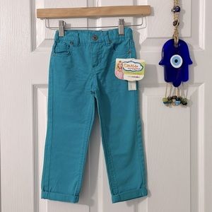 Truly Scrumptious by Heidi Klum Turquoise Blue Pants 3T Adjustable Waist NWT